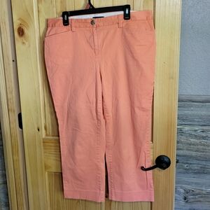 Lands End Fit 2 (14) Capris Coral/lOrange